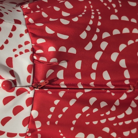 70s Stylish Red and White Women's Jumpsuit - Picture 5 of 7